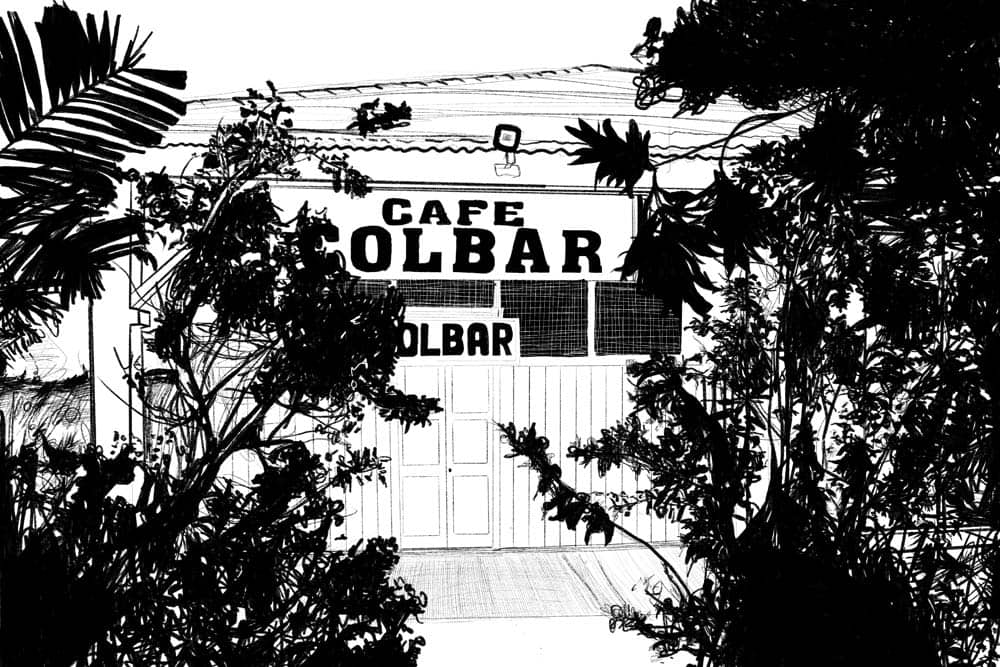 Ade Putra Safar, Cafe ColBar, 2020, digital drawing, 30 x 42cm