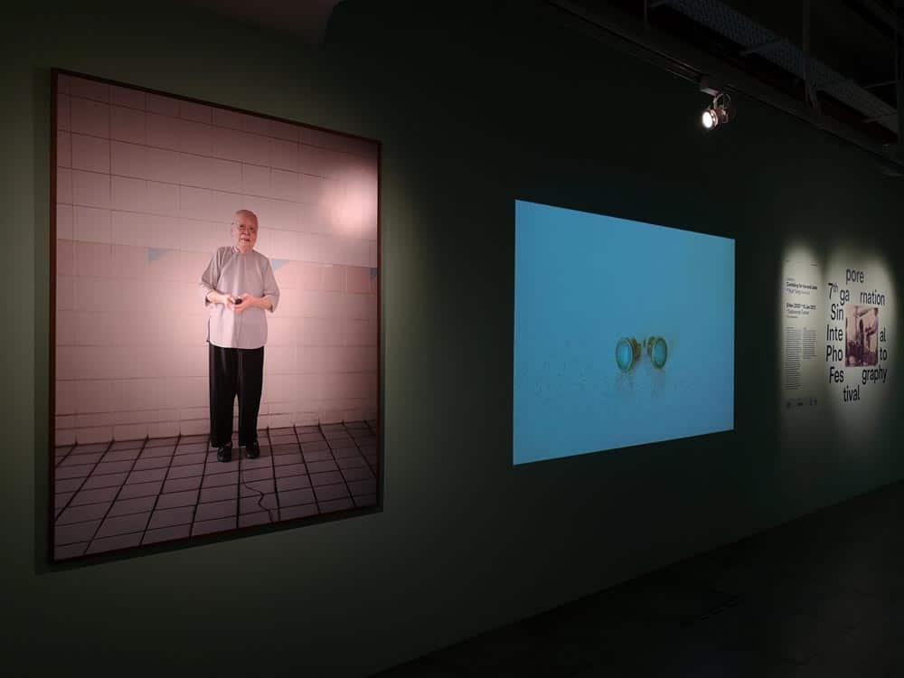 Installation view of Combing for Ice & Jade by Kurt Tong at the Esplanade Tunnel