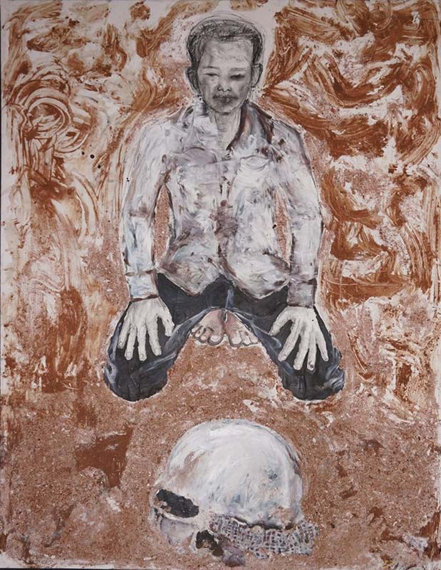 Chea Serei Roath, Auto-Portrait with Skull (2005)