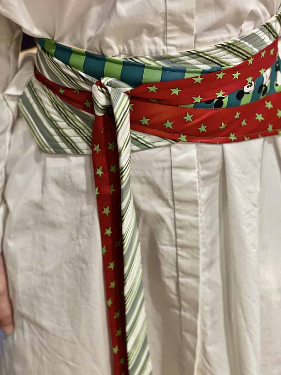 A belt made from neckties