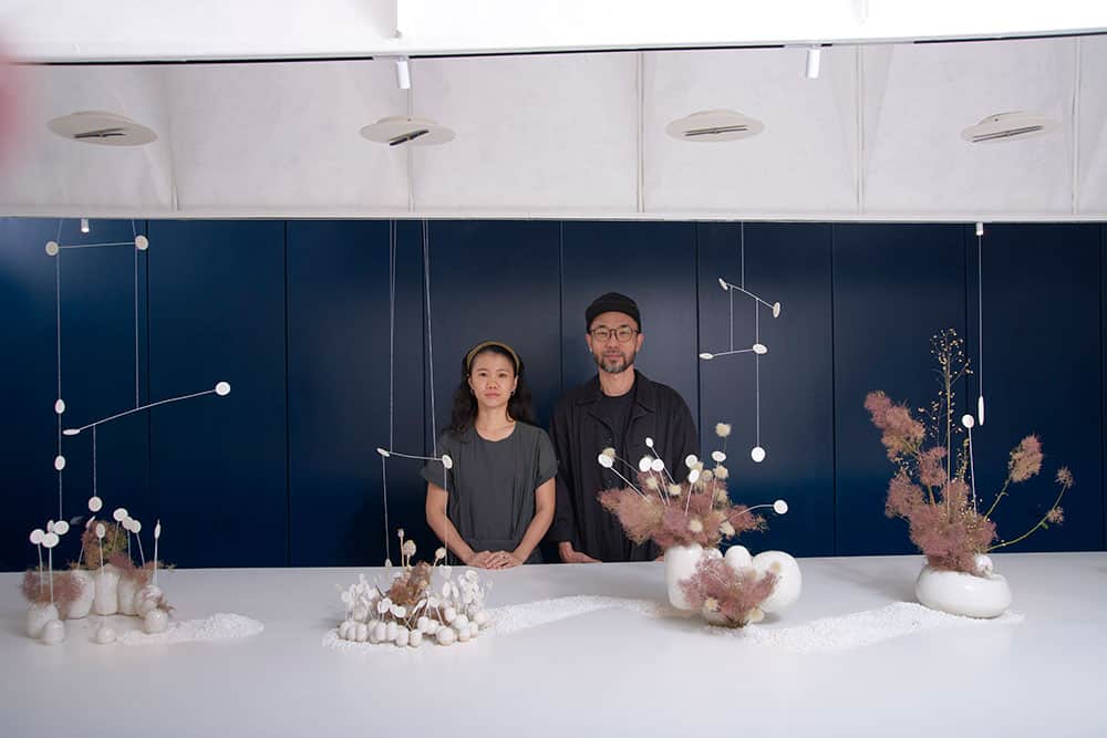 Artist Genevieve Ang (left) and pastry chef and KKI co-owner Kenneth Seah (right)